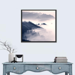 Foggy Carpathian Mountains Wall Art