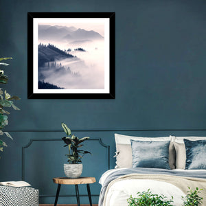 Foggy Carpathian Mountains Wall Art