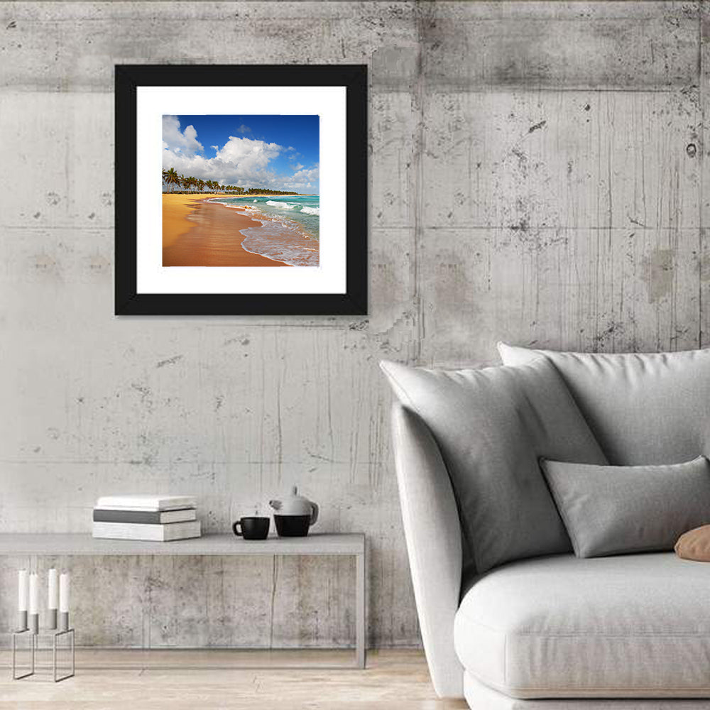 Palm Lined Tropical Coast Wall Art