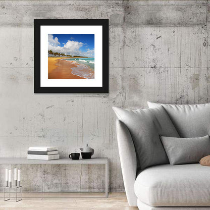 Palm Lined Tropical Coast Wall Art