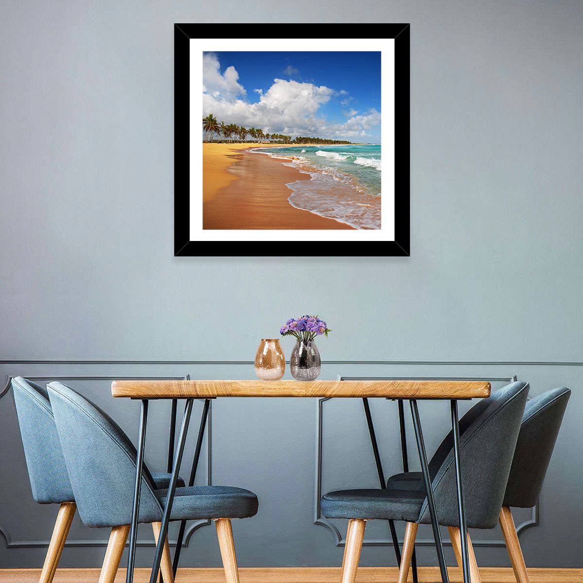 Palm Lined Tropical Coast Wall Art