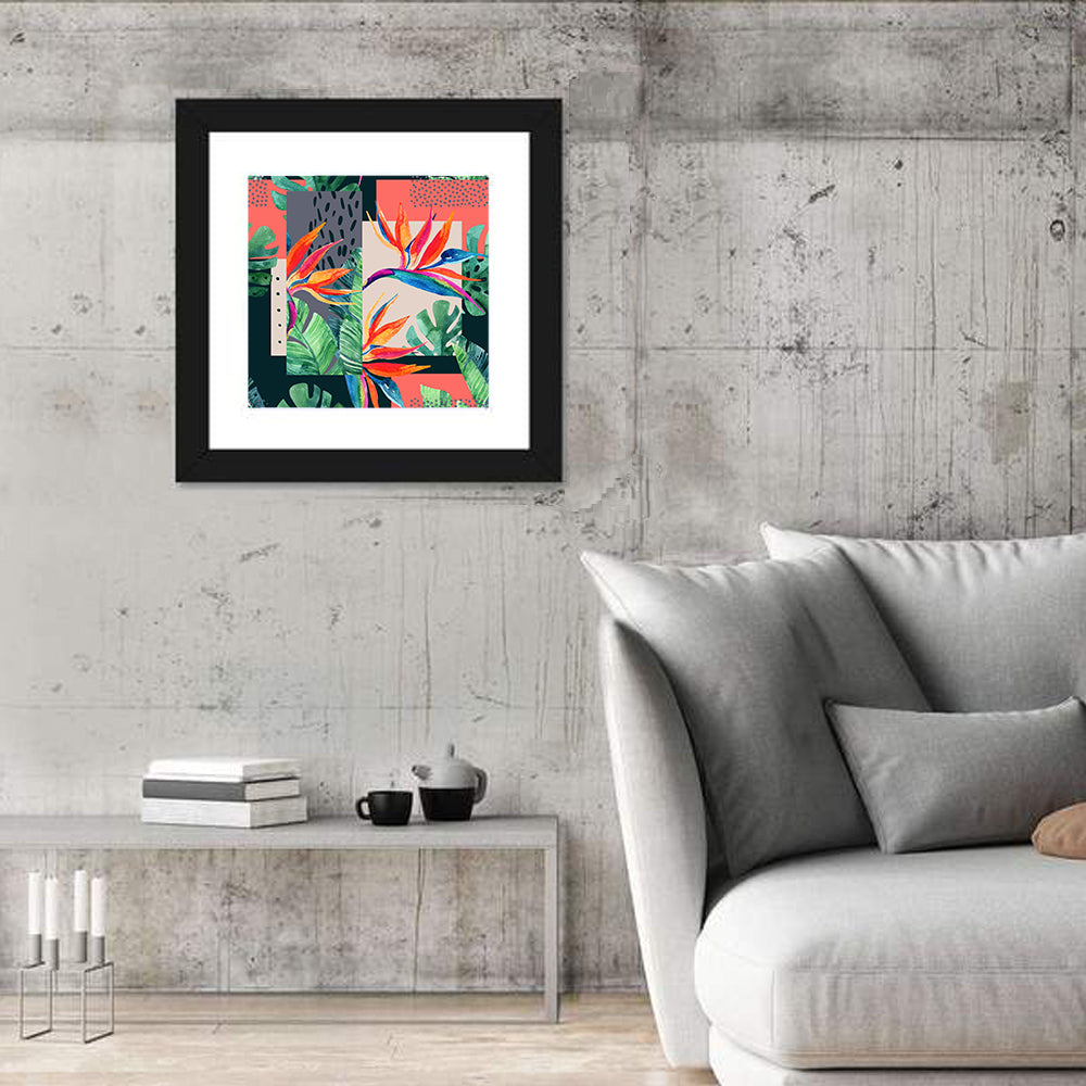 Tropical Leaves Collage Wall Art