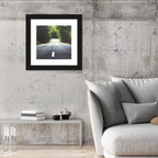 Summer Forest Road with Yellow Sign Wall Art