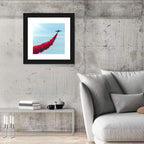 Jet with Red Smoke Trail Wall Art