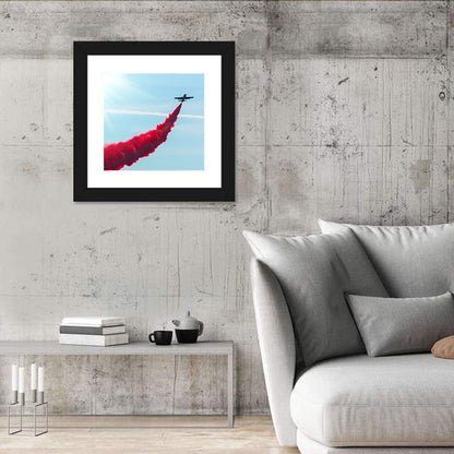 Flying Plane Smoke Tail Wall Art