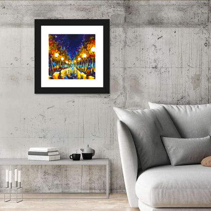 Autumn Evening Park Path Wall Art