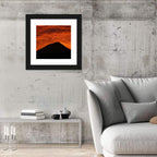 Pico Island Volcano Silhouette at Sunset Wall Art