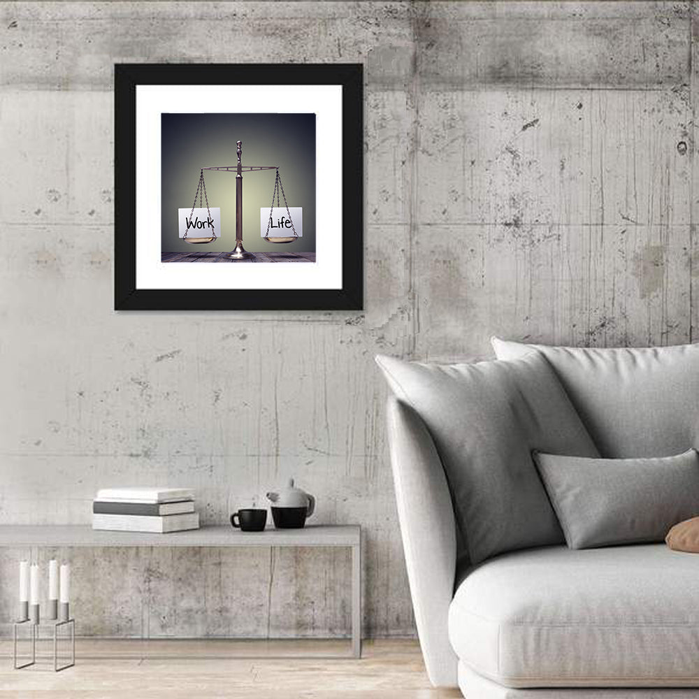 Metallic Scale: Work and Life Wall Art