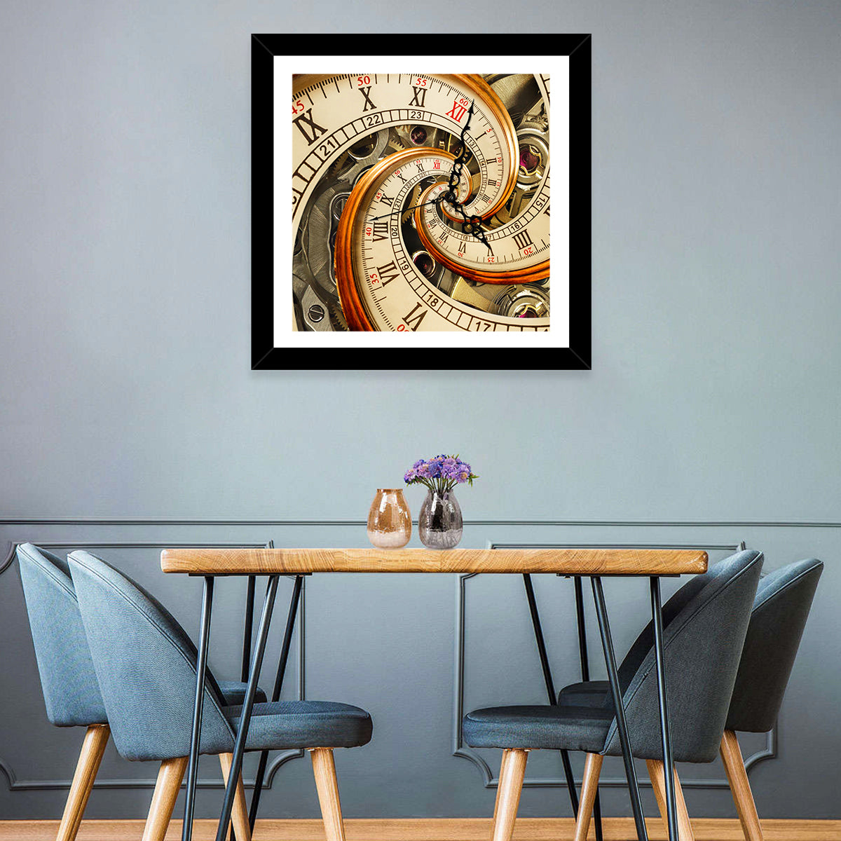 Surreal Infinity Clock Spiral Wall Art