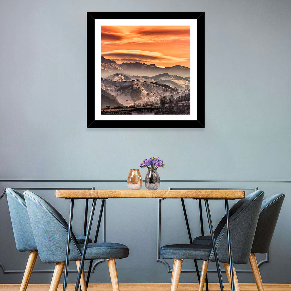 Pestera Mountain Sunrise Wall Art