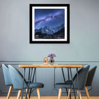 Milky Way Over Snow Capped Peaks Wall Art
