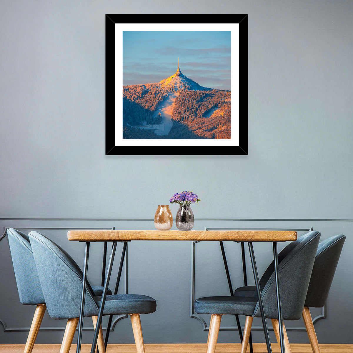 Ještěd Summit at Golden Hour Wall Art
