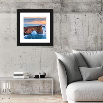 Dyrhólaey Sea Arch at Sunset Wall Art