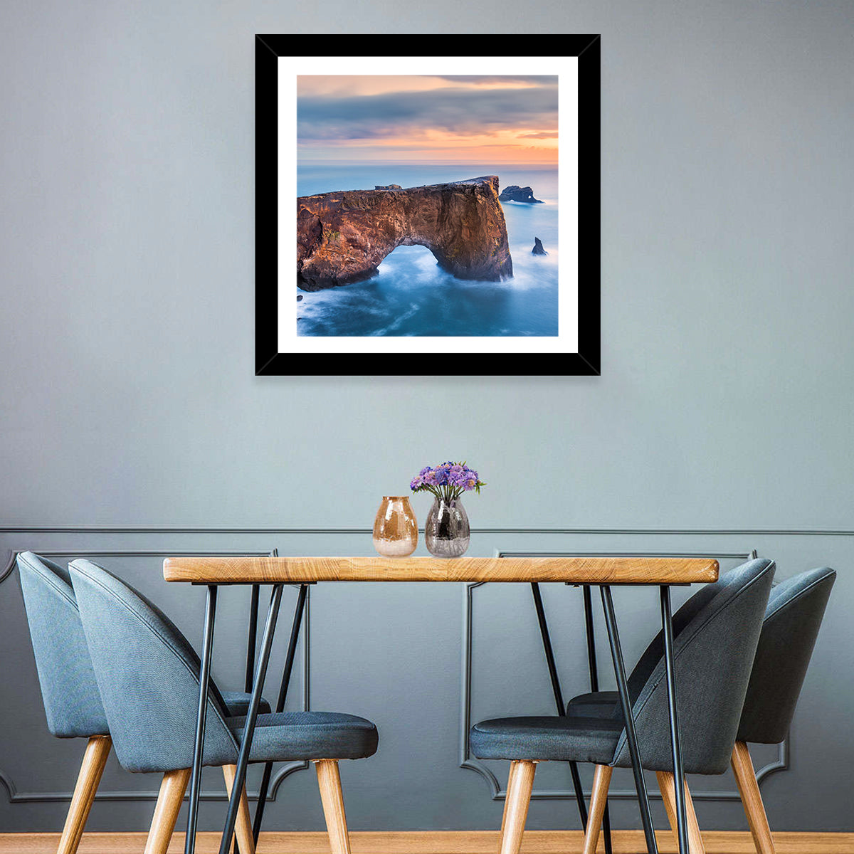 Dyrhólaey Sea Arch at Sunset Wall Art
