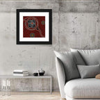 Aboriginal Poppy Dot Motif Wall Art