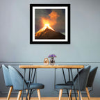 Starry Night Volcano Eruption Wall Art