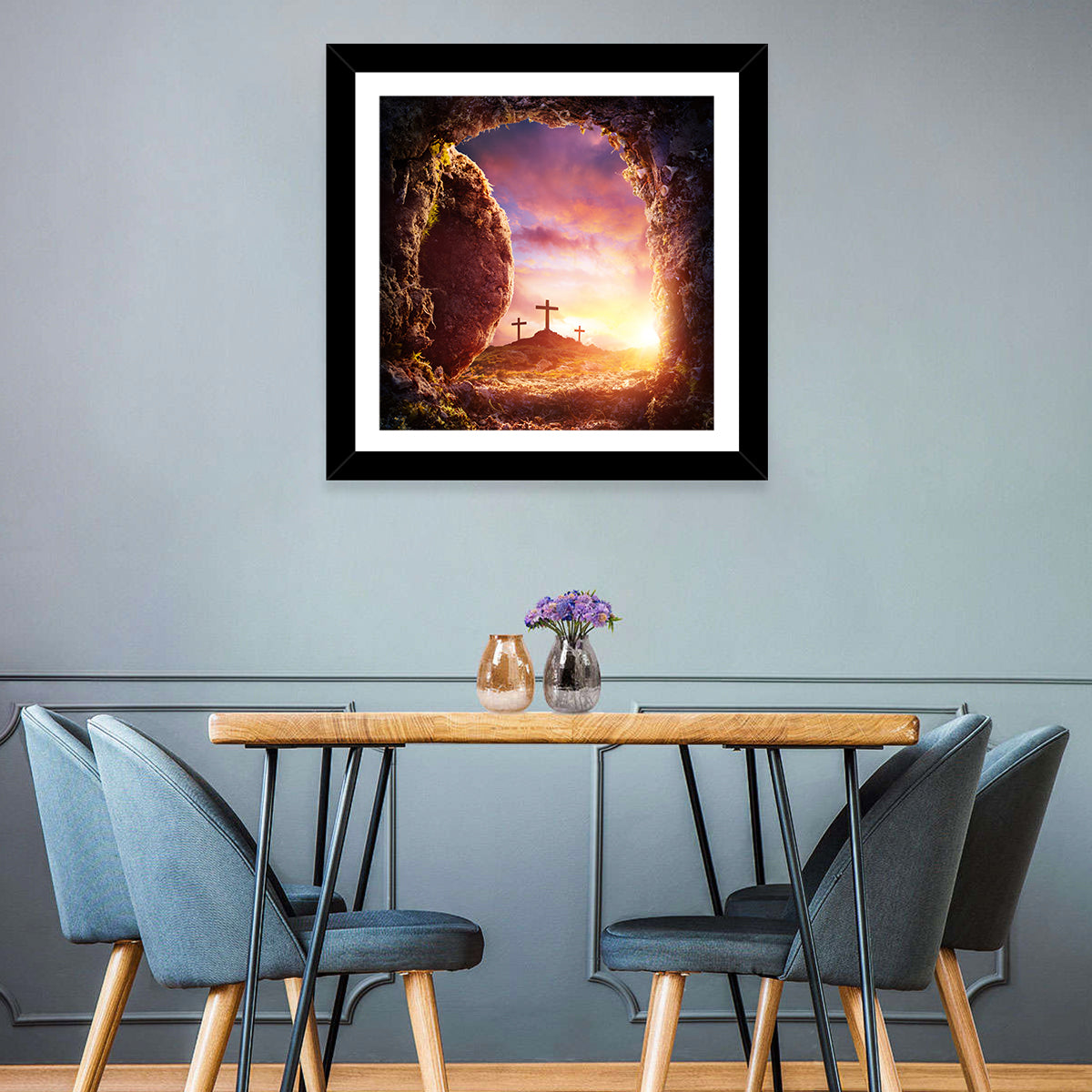 Three Crosses at Sunrise Wall Art