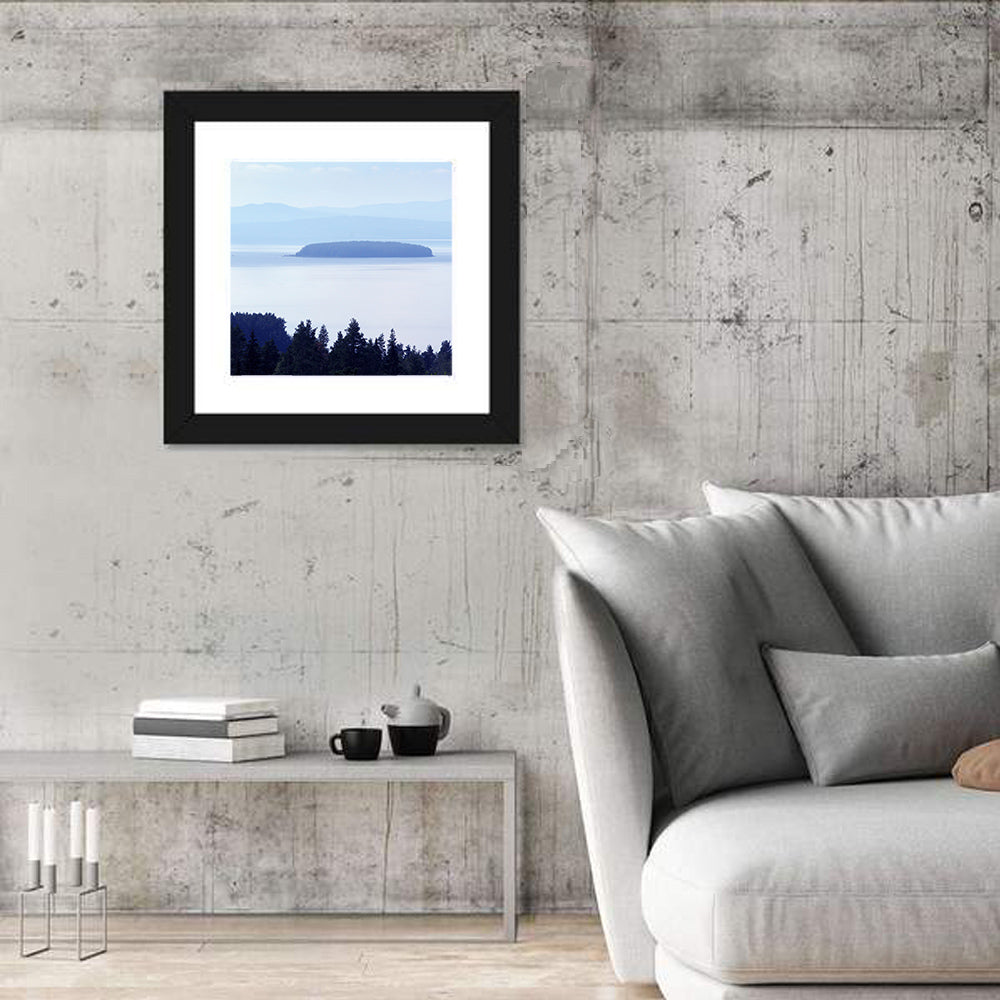 Dalarna Mist with Lighthouse Wall Art