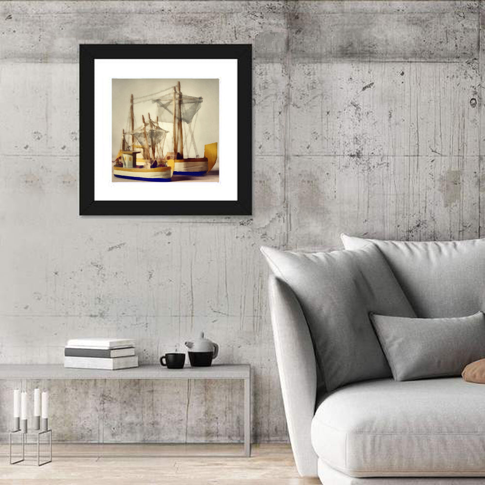 Two Watercolor Boats Wall Art