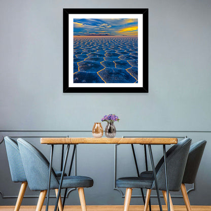 Salar De Uyuni Salt Flats at Sunset Wall Art