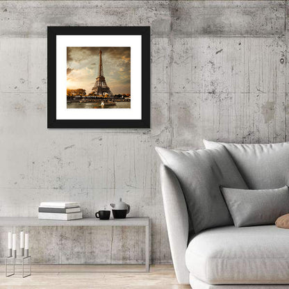 Eiffel Tower at Sunset Wall Art