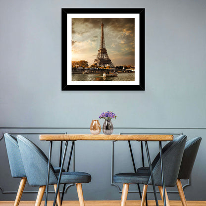 Eiffel Tower at Sunset Wall Art