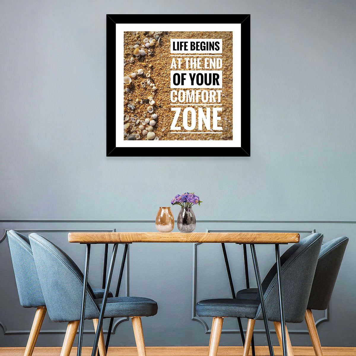 Life Begins at the End Quote Wall Art
