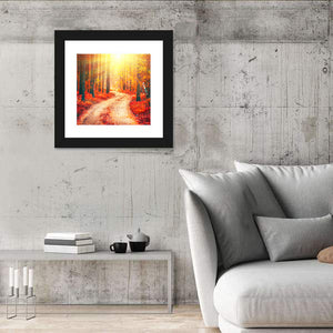 Autumn Forest Pathway Wall Art