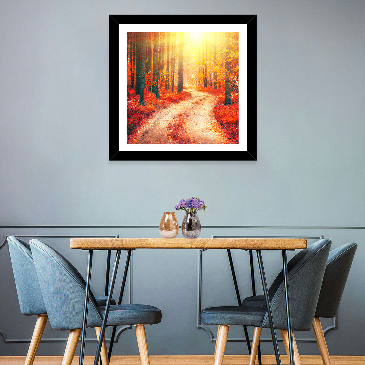 Golden Path Through Autumn Woods Wall Art