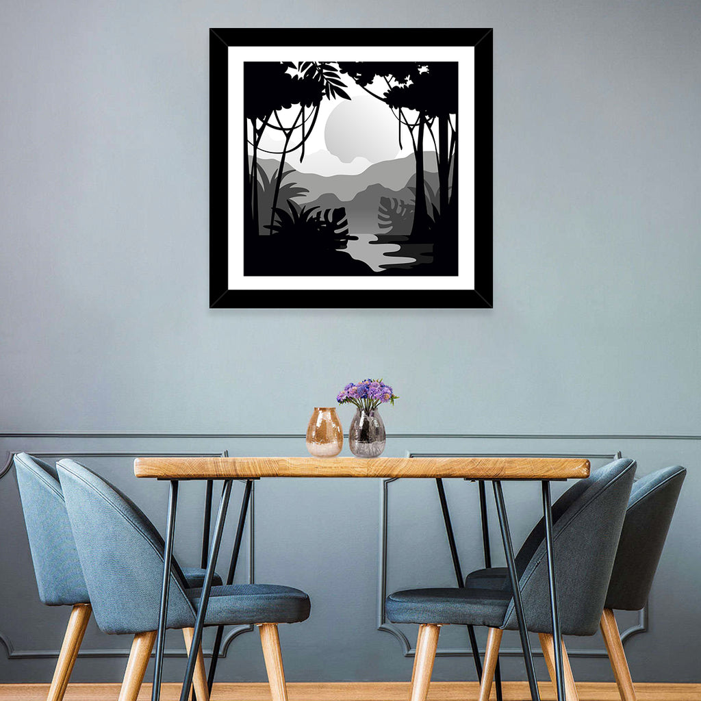Tropical Jungle Silhouette Wall Art