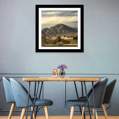 Afghan Mountain Village Wall Art
