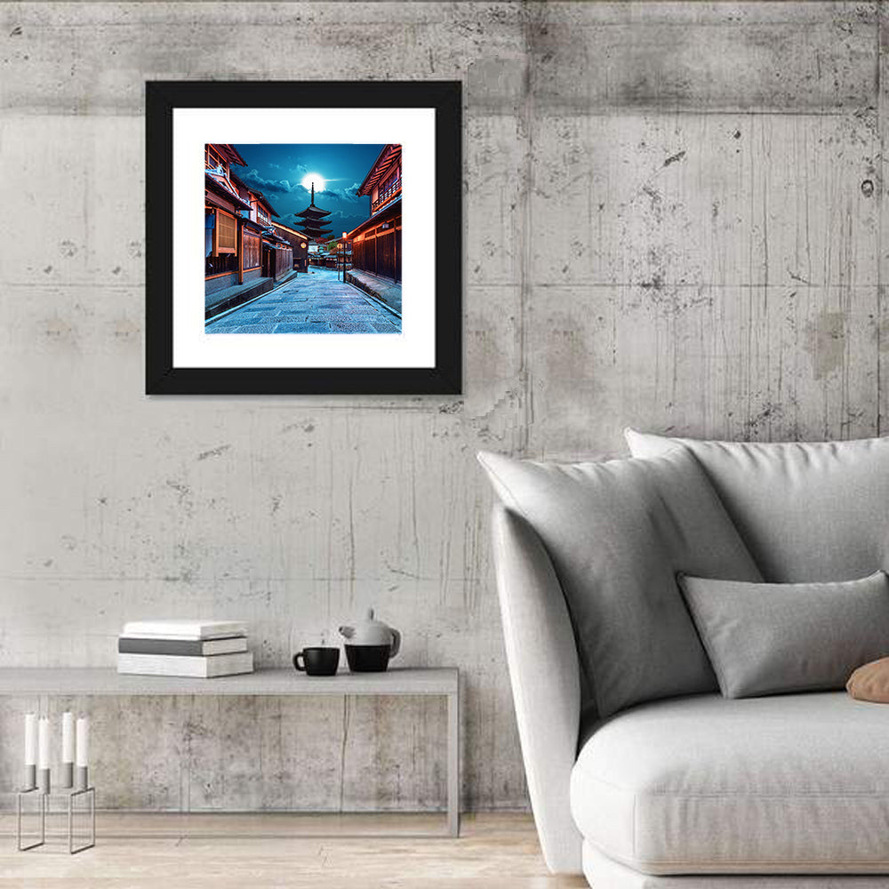 Moonlit Sannen Zaka Kyoto Wall Art