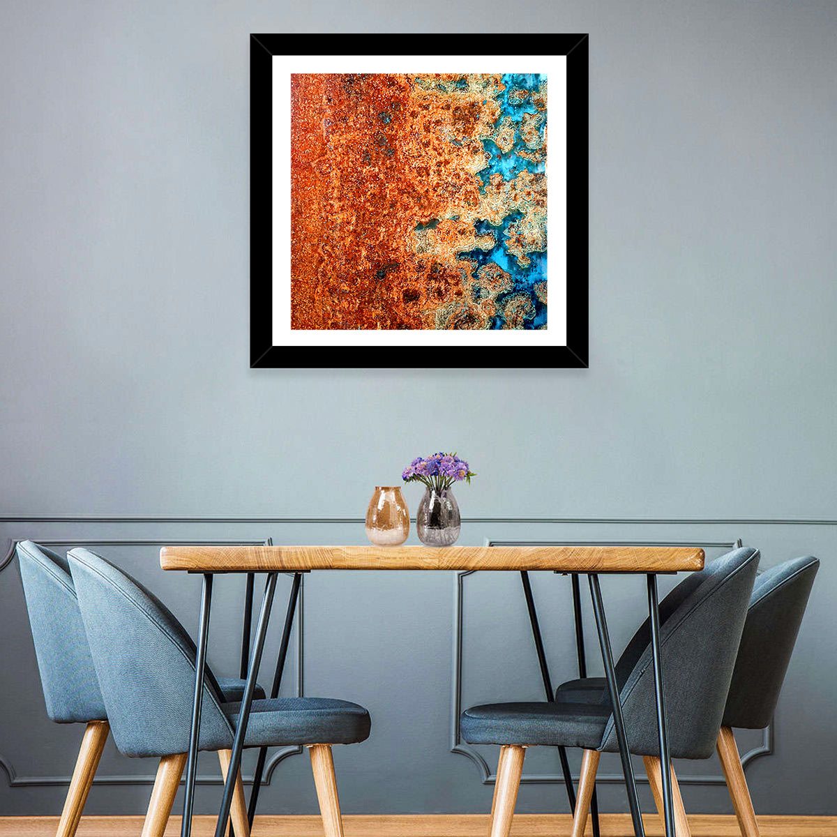 Oxidized Steel Abstract Wall Art