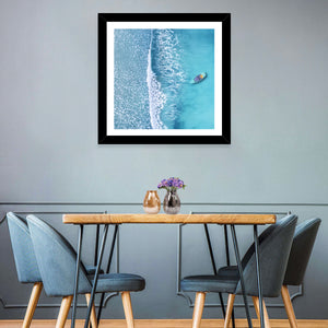 Boat & Beach Aerial Wall Art