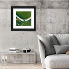 Aerial Farm Fields at Golden Hour Wall Art