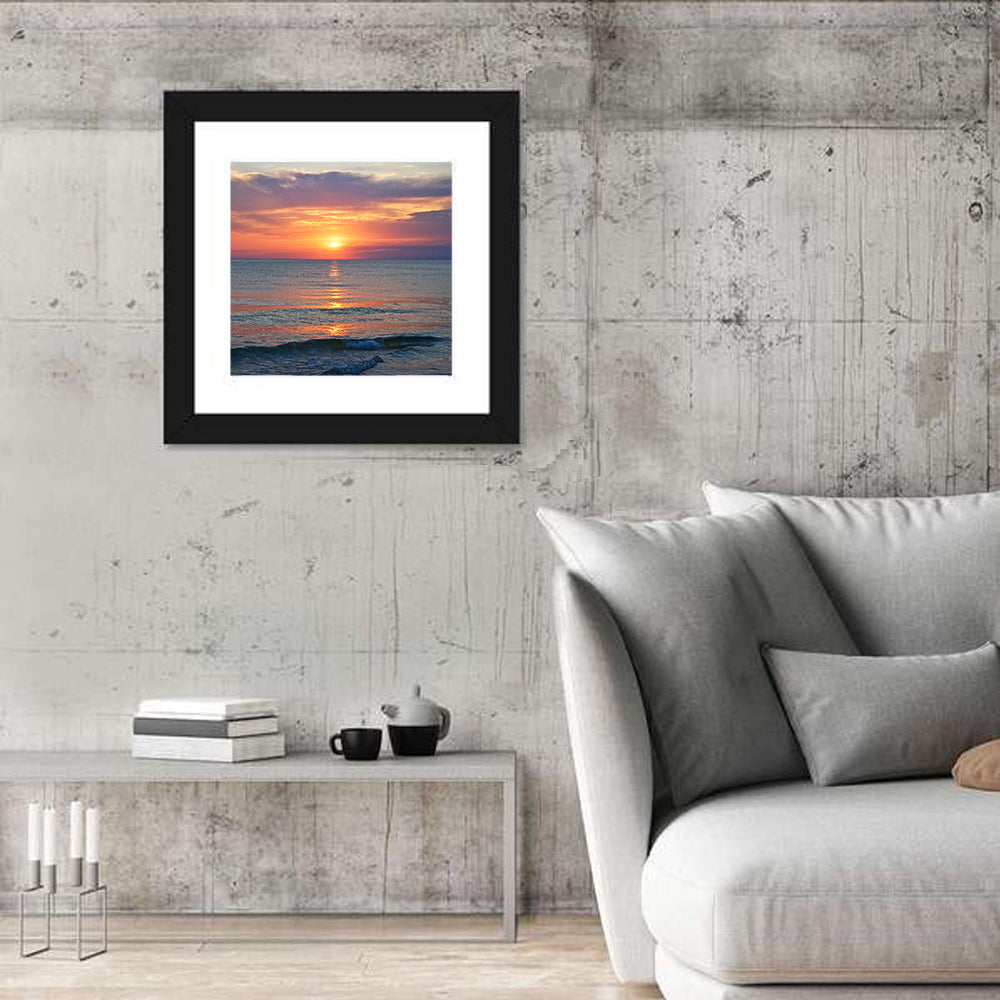 Lake Michigan Sunset Reflection Wall Art