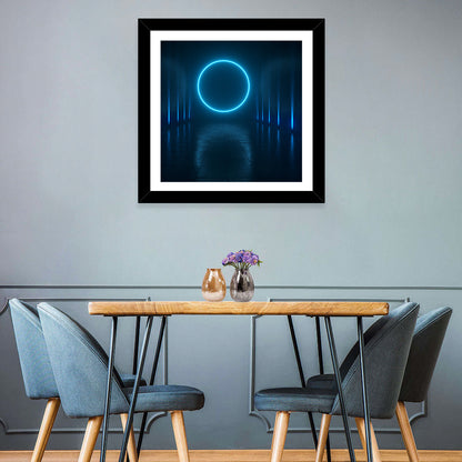 Glowing Neon Corridor Wall Art
