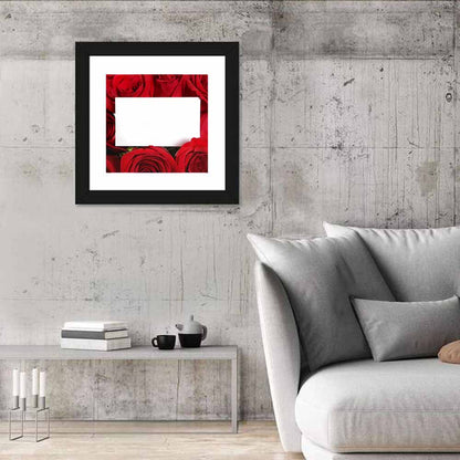 Rose Frame with White Center Wall Art