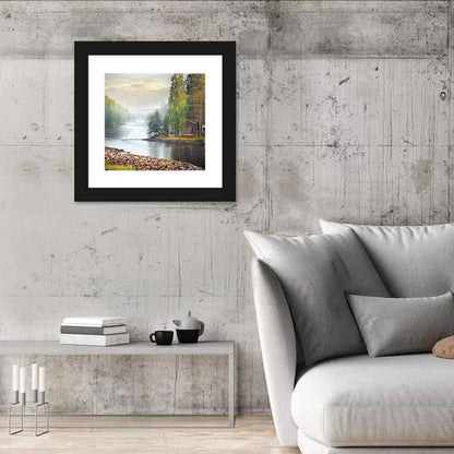 Foggy River Wall Art