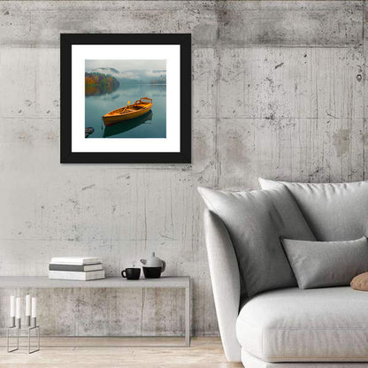 Tethered Boat on Lake Bled Wall Art