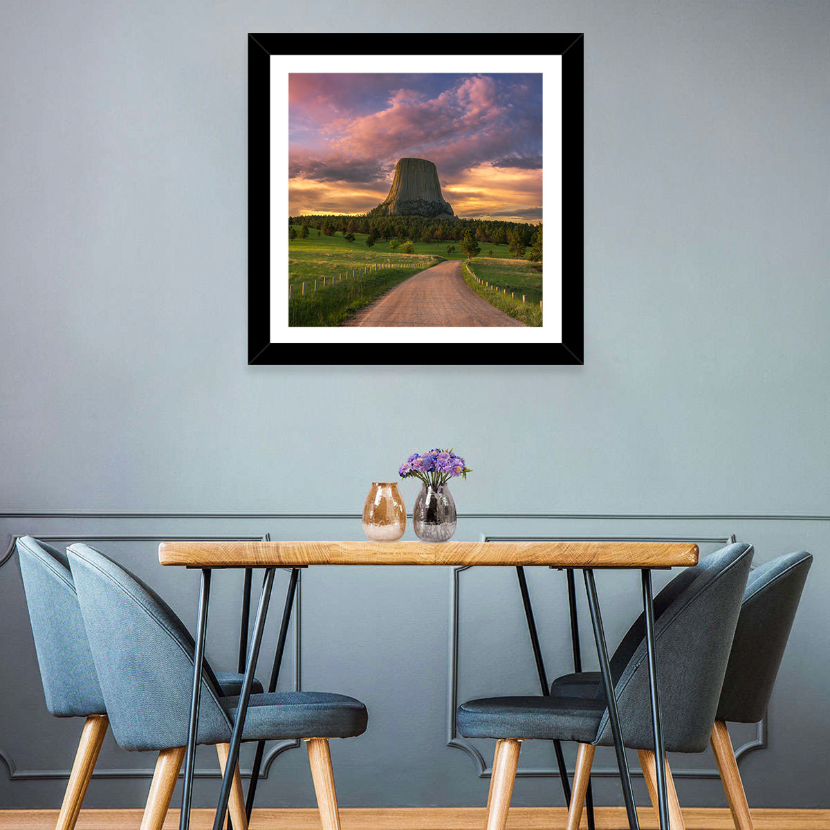 Devils Tower at Sunset Wall Art