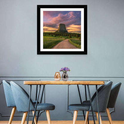 Devils Tower at Sunset Wall Art