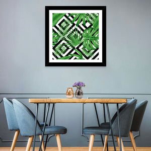 Geometric Leaves Pattern Wall Art