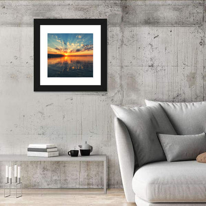 Sunburst Over River Wall Art