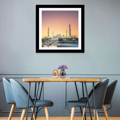 Sheikh Zayed Grand Mosque at Sunset Wall Art