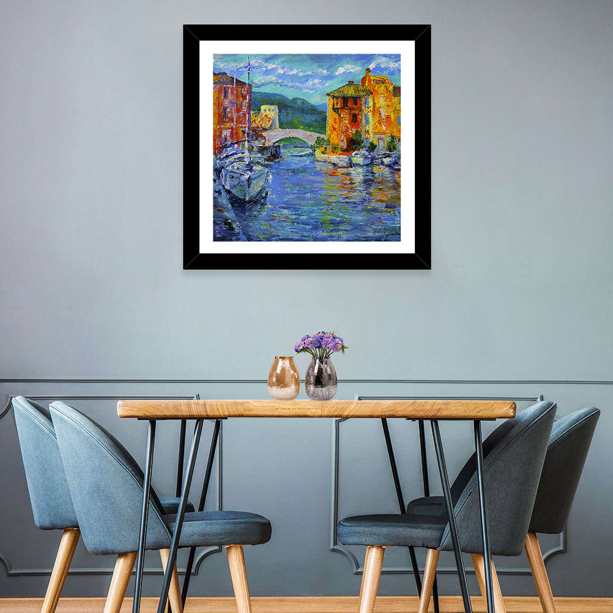 Port Grimaud Canal Scene Wall Art