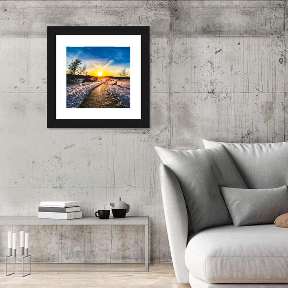 Lake Zorinsky Winter Sunrise Wall Art