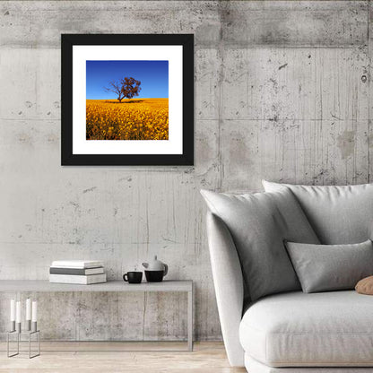 Canola Field with Lone Tree Wall Art