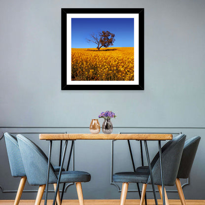 Canola Field with Lone Tree Wall Art
