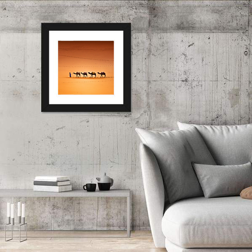 Camels In Sahara Desert Wall Art